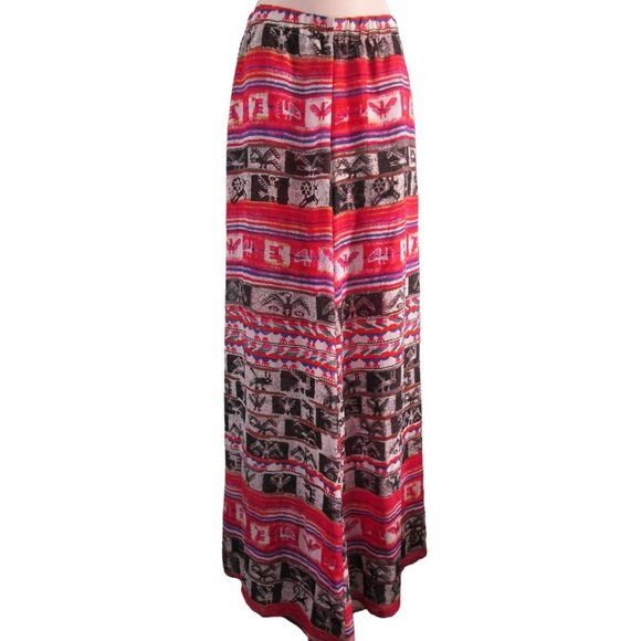 Show Me Your Mumu Wild Wyoming Tribal Aztec Wide Leg Long Pants Large GUC - Picture 1 of 16